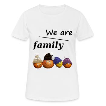 Nous sommes famille - T-shirt respirant Femme - blanc - Devant - AI Model Female 172 dark (172cm)