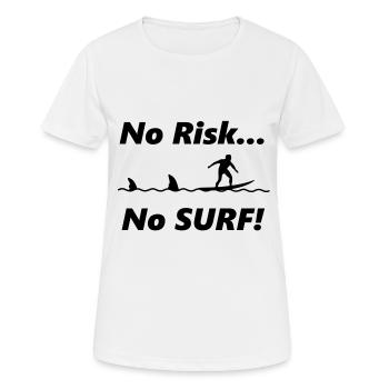 Surfen, Surfing, Surf, Surfer, Surfen - Frauen T-Shirt atmungsaktiv - Weiß - Vorne - AI Model Female 172 dark (172cm)