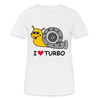 Escargot Turbo - T-shirt respirant Femme - blanc - Devant - AI Model Female 172 dark (172cm)