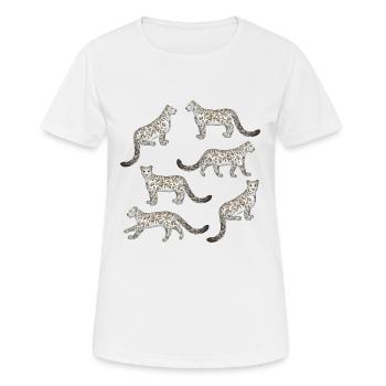 Schneeleopard Auswahl - Frauen T-Shirt atmungsaktiv - Weiß - Vorne - AI Model Female 172 dark (172cm)