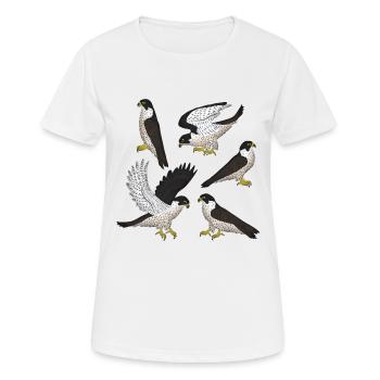 Faucon pèlerine Sélection - T-shirt respirant Femme - blanc - Devant - AI Model Female 172 dark (172cm)