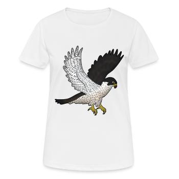 Faucon pèlerin Vol - T-shirt respirant Femme - blanc - Devant - AI Model Female 172 dark (172cm)