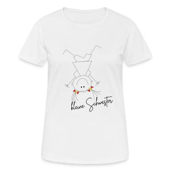 Kleine Schwester - Frauen T-Shirt atmungsaktiv - Weiß - Vorne - AI Model Female 172 dark (172cm)