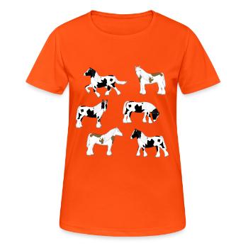 Sélection bricoler - T-shirt respirant Femme - orange néon - Devant - AI Model Female 172 dark (172cm)