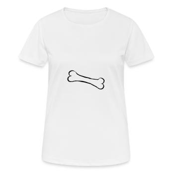 Knochen bone - Frauen T-Shirt atmungsaktiv - Weiß - Vorne - AI Model Female 172 dark (172cm)