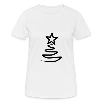 Weihnachtsbaum weihnachtliches Motiv - Frauen T-Shirt atmungsaktiv - Weiß - Vorne - AI Model Female 172 dark (172cm)