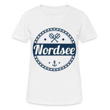 North Sea - Women's Breathable T-Shirt - white - Front - AI Model Female 172 dark (172cm)