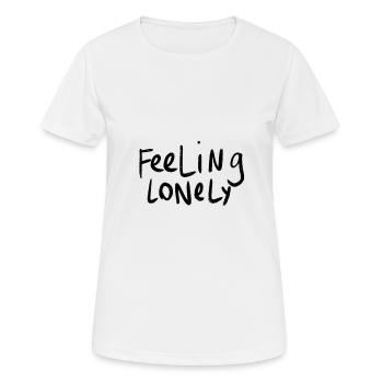 lonely feeling - Women's Breathable T-Shirt - white - Front - AI Model Female 172 dark (172cm)