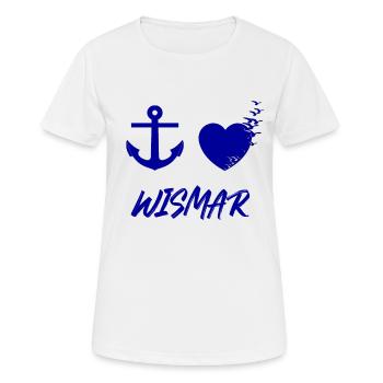 I love Wismar - T-shirt respirant Femme - blanc - Devant - AI Model Female 172 dark (172cm)