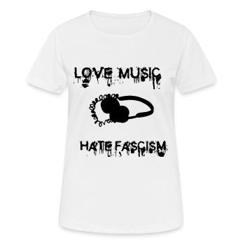 Musique d'amour - T-shirt respirant Femme - blanc - Devant - AI Model Female 172 dark (172cm)
