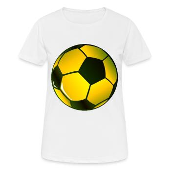 ballon de football foot 2211 - T-shirt respirant Femme - blanc - Devant - AI Model Female 172 dark (172cm)