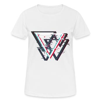 Dreieck - Frauen T-Shirt atmungsaktiv - Weiß - Vorne - AI Model Female 172 dark (172cm)