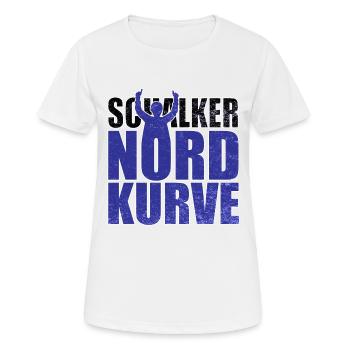 Schalke Nordkurve lettrage idée cadeau - T-shirt respirant Femme - blanc - Devant - AI Model Female 172 dark (172cm)