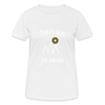 I can not go hiking - Women's Breathable T-Shirt - white - Front - AI Model Female 172 dark (172cm)