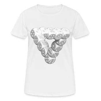 Cube Dices Cubes Illusion - T-shirt respirant Femme - blanc - Devant - AI Model Female 172 dark (172cm)