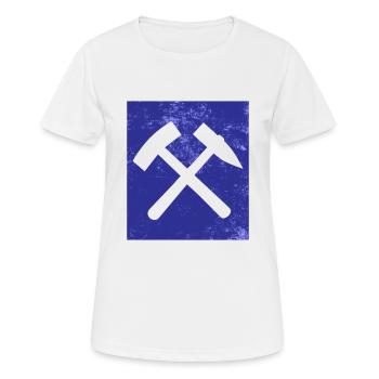 Marteau et maillet Ruhrpott - T-shirt respirant Femme - blanc - Devant - AI Model Female 172 dark (172cm)