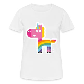 Iris de licorne - T-shirt respirant Femme - blanc - Devant - AI Model Female 172 dark (172cm)