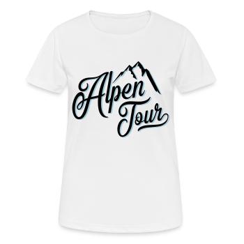 alpen tour - Frauen T-Shirt atmungsaktiv - Weiß - Vorne - AI Model Female 172 dark (172cm)