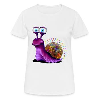 Opal Snail - Opal Schnecke - Frauen T-Shirt atmungsaktiv - Weiß - Vorne - AI Model Female 172 dark (172cm)