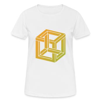 illusion - T-shirt respirant Femme - blanc - Devant - AI Model Female 172 dark (172cm)