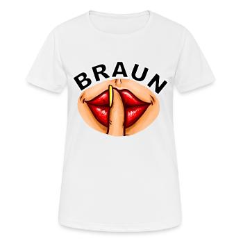 Braunschweig - Frauen T-Shirt atmungsaktiv - Weiß - Vorne - AI Model Female 172 dark (172cm)