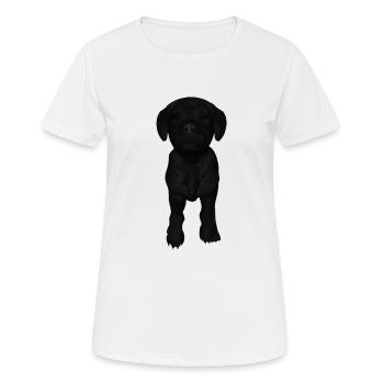 Chiot Labrador - T-shirt respirant Femme - blanc - Devant - AI Model Female 172 dark (172cm)