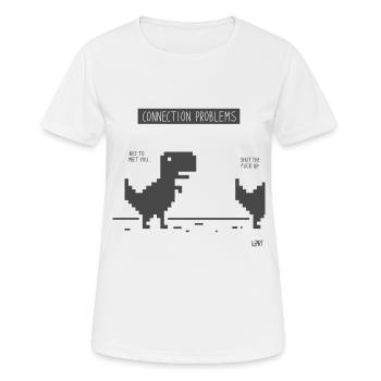 Dino - Chrome - Frauen T-Shirt atmungsaktiv - Weiß - Vorne - AI Model Female 172 dark (172cm)