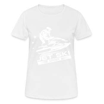 JETSKI Sport - Frauen T-Shirt atmungsaktiv - Weiß - Vorne - AI Model Female 172 dark (172cm)