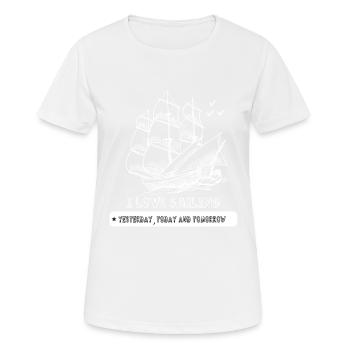 skipper pour voilier - T-shirt respirant Femme - blanc - Devant - AI Model Female 172 dark (172cm)