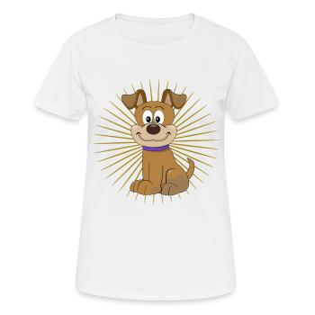 Dog pooch gift - Women's Breathable T-Shirt - white - Front - AI Model Female 172 dark (172cm)