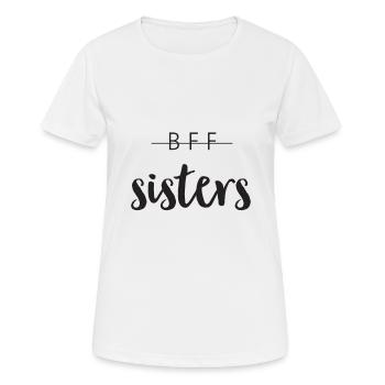 BFF SISTERS - Frauen T-Shirt atmungsaktiv - Weiß - Vorne - AI Model Female 172 dark (172cm)