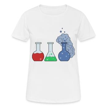 Chemie Reaktion Overreacting Geschenk - Frauen T-Shirt atmungsaktiv - Weiß - Vorne - AI Model Female 172 dark (172cm)
