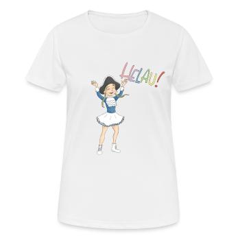Funkenmariechen Helau - Frauen T-Shirt atmungsaktiv - Weiß - Vorne - AI Model Female 172 dark (172cm)