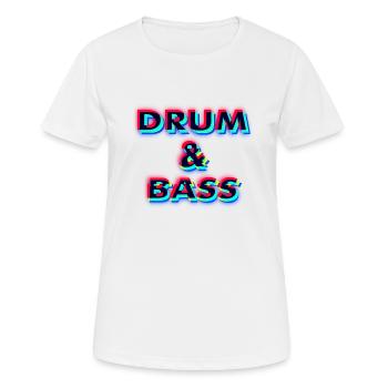 DnB GLITCH - Women's Breathable T-Shirt - white - Front - AI Model Female 172 dark (172cm)