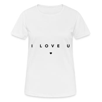 I love you! I love u, valentine's day gift, - Women's Breathable T-Shirt - white - Front - AI Model Female 172 dark (172cm)