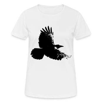 Rabe - Frauen T-Shirt atmungsaktiv - Weiß - Vorne - AI Model Female 172 dark (172cm)