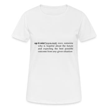 Optimist - Definition - Frauen T-Shirt atmungsaktiv - Weiß - Vorne - AI Model Female 172 dark (172cm)
