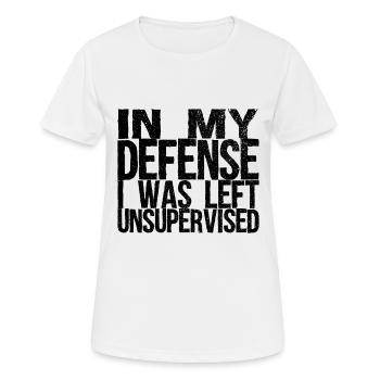 J’étais sans surveillance idée cadeau - T-shirt respirant Femme - blanc - Devant - AI Model Female 172 dark (172cm)