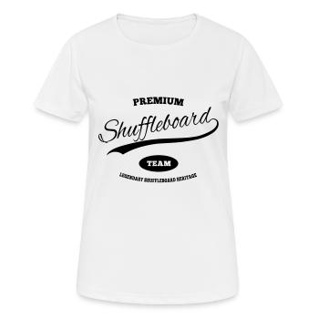 Premium Shuffleboard Team - Women's Breathable T-Shirt - white - Front - AI Model Female 172 dark (172cm)