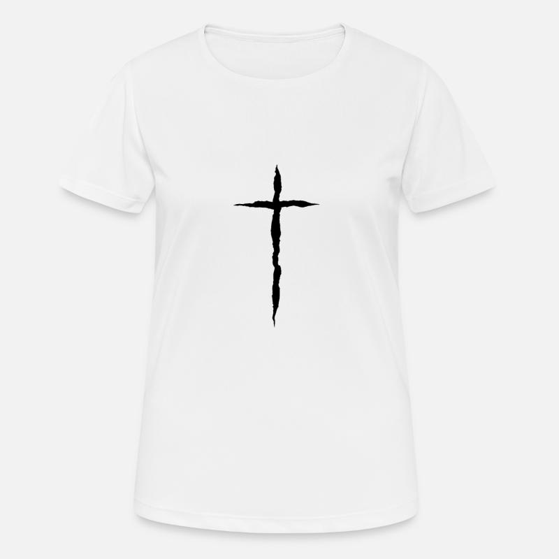 Easter - He is risen - Motif cross - Women's Breathable T-Shirt - white