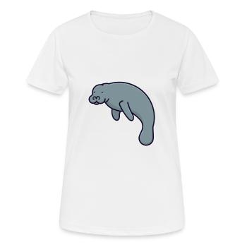 Seekuh - Frauen T-Shirt atmungsaktiv - Weiß - Vorne - AI Model Female 172 dark (172cm)