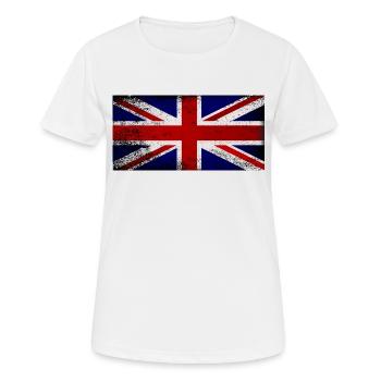 Grunge Union Jack Flag - Women's Breathable T-Shirt - white - Front - AI Model Female 172 dark (172cm)