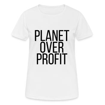 Planète sur profit - T-shirt respirant Femme - blanc - Devant - AI Model Female 172 dark (172cm)