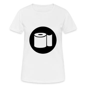Papier toilette papier toilette - T-shirt respirant Femme - blanc - Devant - AI Model Female 172 dark (172cm)