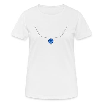 stone april sapphire - Women's Breathable T-Shirt - white - Front - AI Model Female 172 dark (172cm)