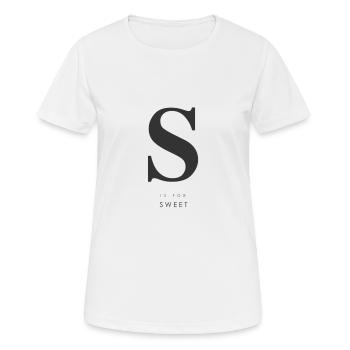 S est pour doux - T-shirt respirant Femme - blanc - Devant - AI Model Female 172 dark (172cm)