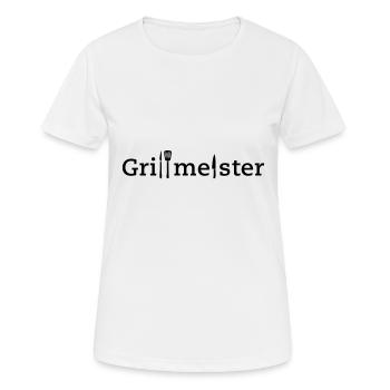 Grillmeister - Grillen - Frauen T-Shirt atmungsaktiv - Weiß - Vorne - AI Model Female 172 dark (172cm)