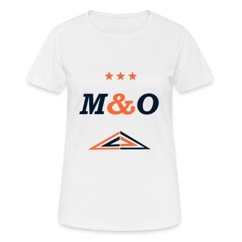 M & O-Stern - Frauen T-Shirt atmungsaktiv - Weiß - Vorne - AI Model Female 172 dark (172cm)