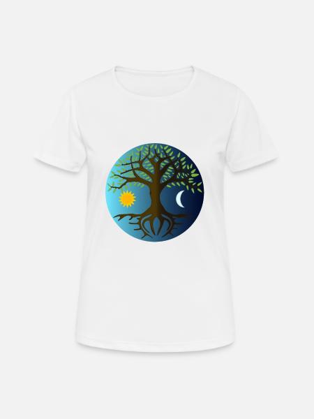 Yggdrasyl Weltenbaum Weltenesche Mimameid Lärad - Dame T-shirt svedtransporterende - hvid