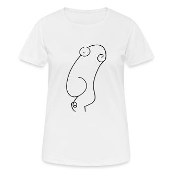 Tête Bernd 098 - chose pure tête - noir - T-shirt respirant Femme - blanc - Devant - AI Model Female 172 dark (172cm)